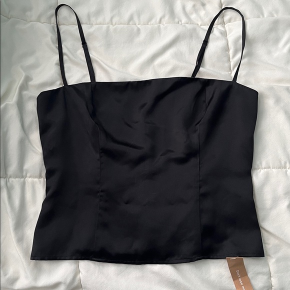 Reformation Overland Silk Top Black - Size 6 NWT - Picture 2 of 8